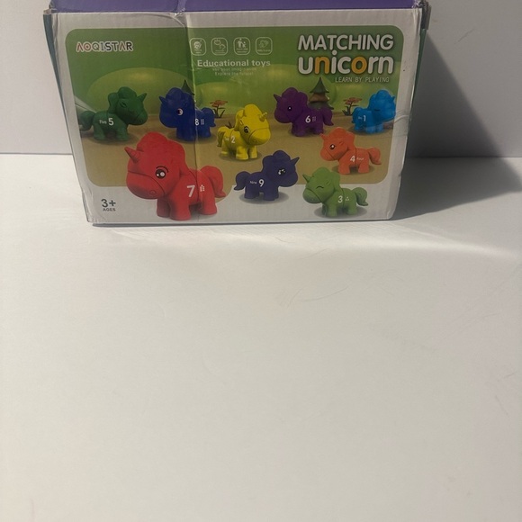 Matching Unicorn Educational Toy Set - Multicolor for classroom or home. Ages 3+ - Picture 1 of 4